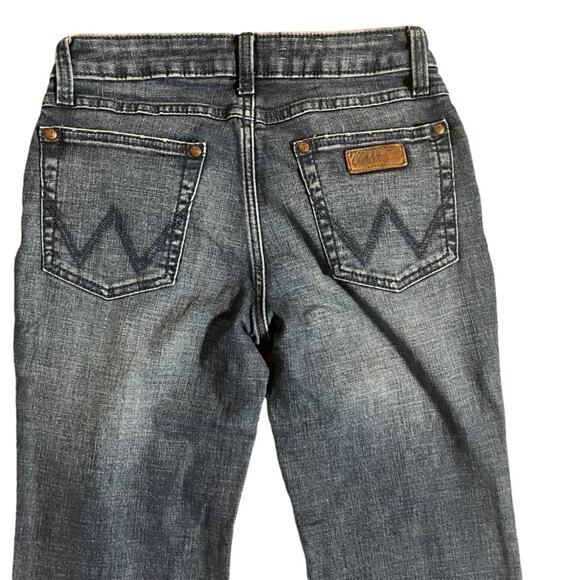 Wrangler Retro Mid Rise Wide Leg Trouser Jeans Womens Long Size 3x34 Country - Picture 9 of 11